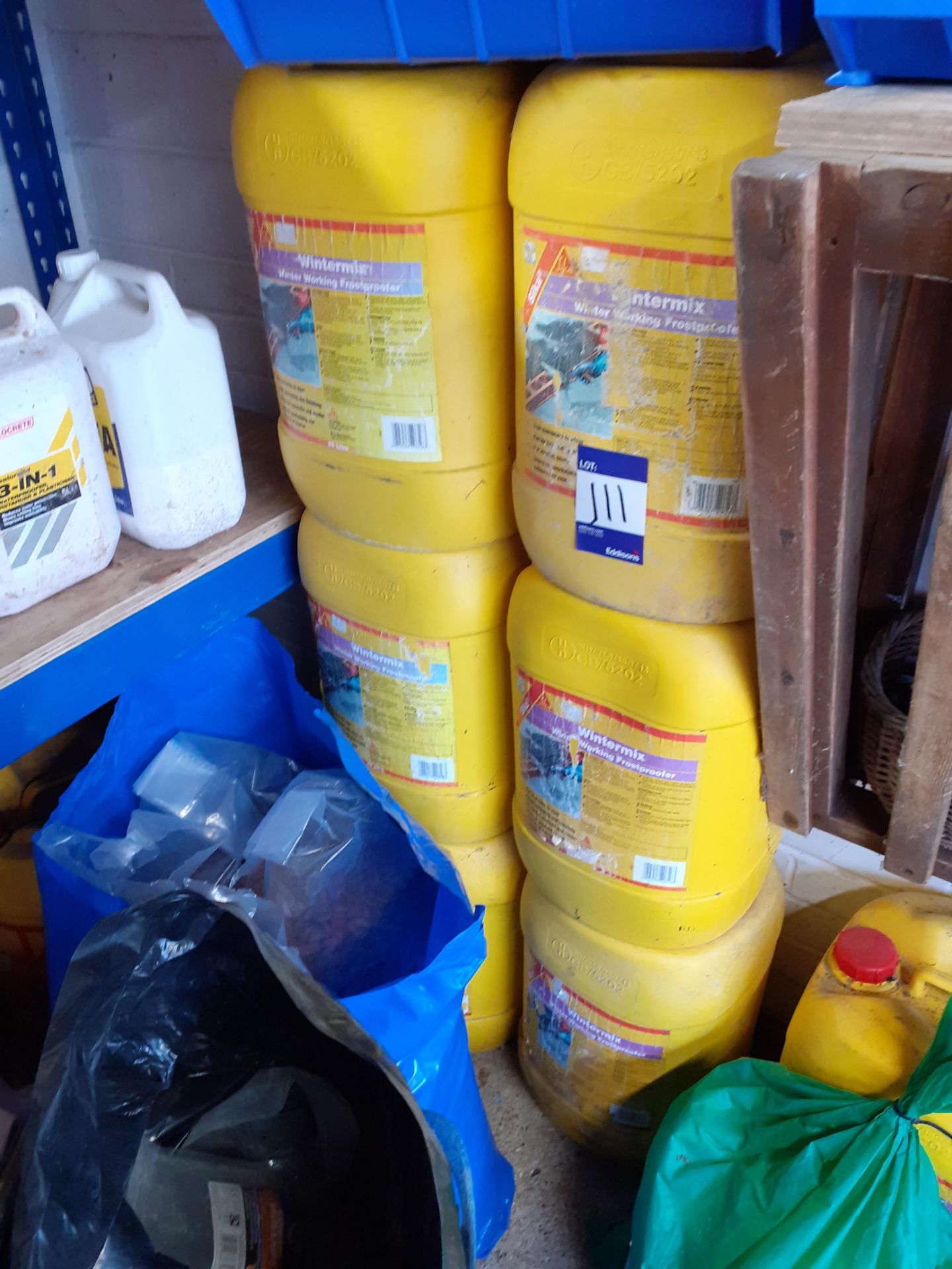 Bay of Boltless Steel Shelving & Contents of Cement Additives, Bin Bags, Wall Tiles & 15 x 25ltr - Image 2 of 5
