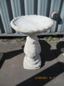 1x Vineyard Bird Bath - adorned with vine leaves