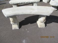 1x Squirrel Seat - curved seat on squirrel plinths