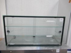 Glass Two Shelf Small Display Cabinet