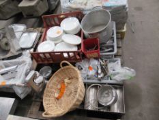Contents of Pallet to include Crockery, Cutlery and various other Catering Equipment