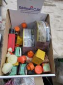 Box to contain miniature chucks, hole cutters, sanding belts etc.