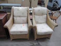 2x Conservatory Chairs with another Chair and Table