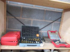 Shelf to contain various Drill Bits and Martek Drill Bit Sharpener