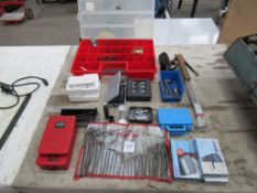 Lot to contain Mex key set, 18 piece clutch alignment kit, welding torch etc.