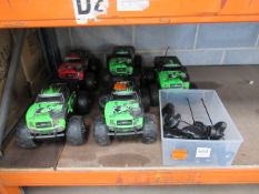 5x Remote Controlled Kids High Speed Racing Trucks