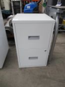 Two Drawer Cabinet and Glass Desk