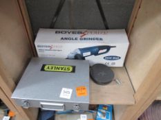 Boyes Power 9" Angle Grinder and 240V Stanley Drill