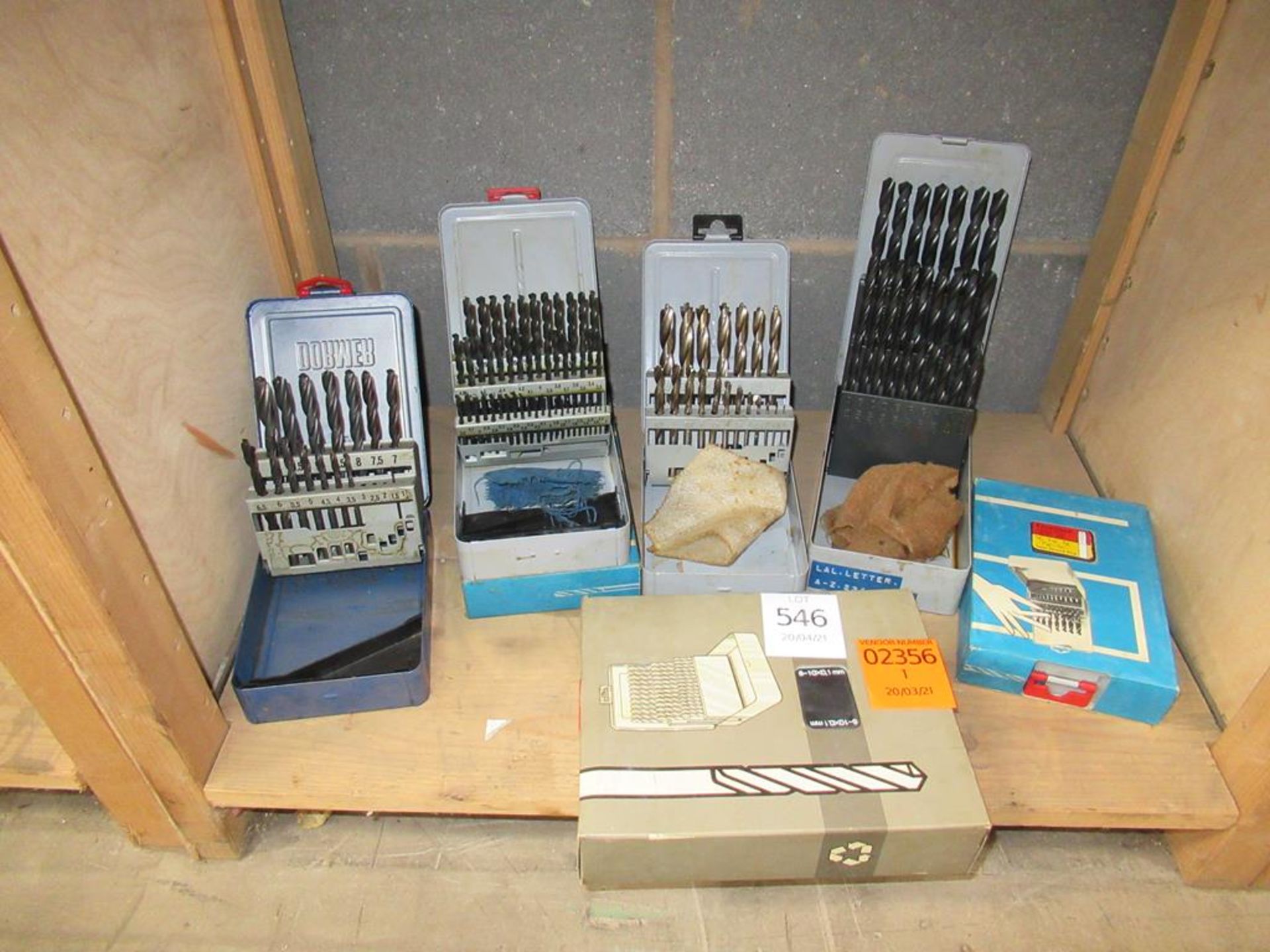 Shelf to contain various Dormer Drill Bits