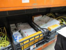 2x Boxes of Electrical Items including Sockets, Disabled Toilet Alarms etc