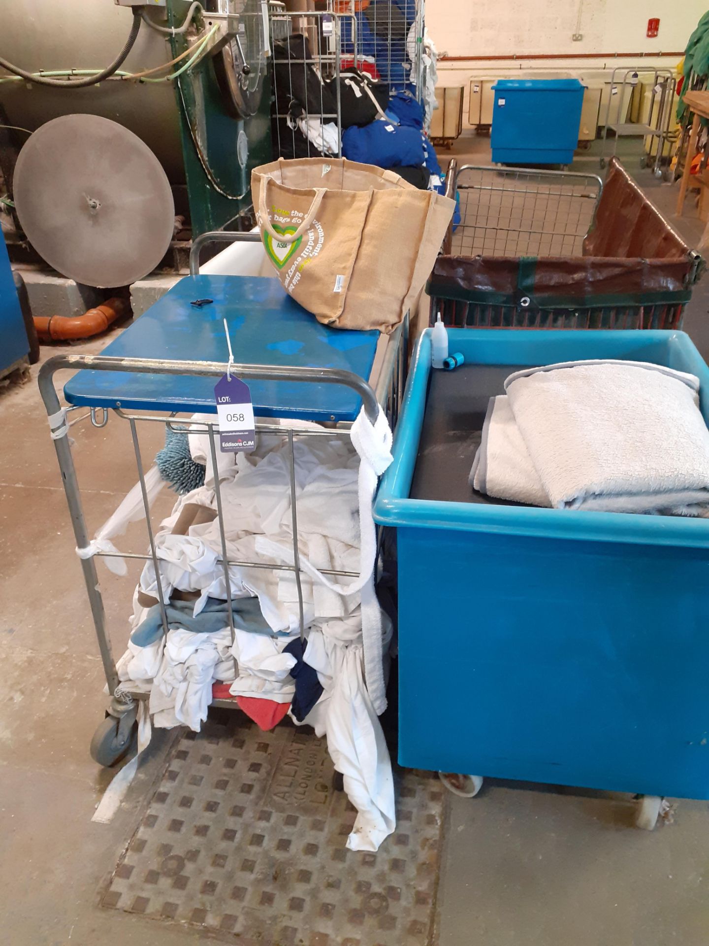 Four Various Laundry Trolleys