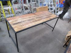 Metal framed dining table 1800 x 700 x 770mm