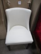 2 x Leona Vena ivory side chairs