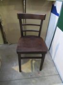 2 x Espresso ladder back chairs