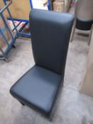 4 x Minster Scroll black and ivory side chairs