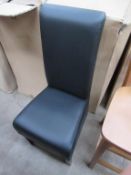 4 x Minster Scroll black and ivory side chairs