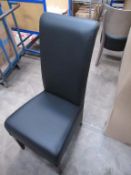 4 x Minster Scroll black and ivory side chairs