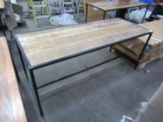 Metal framed dining table 1800 x 700 x 770mm