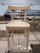 4 x Espresso natural side chairs