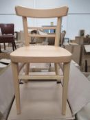 4 x Espresso natural side chairs