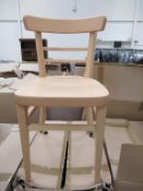 4 x Espresso natural side chairs