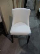 4 x Leona Vena ivory side chairs
