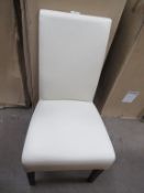 2 x Leona Vena Ivory side chairs