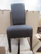 2 x Minster Scroll Vena dark brown side chairs