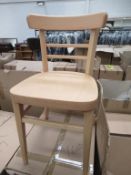 4 x Espresso natural side chairs