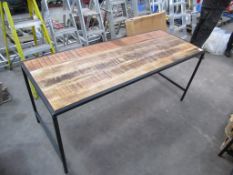 Metal framed dining table 1800 x 700 x 770mm