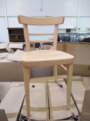 4 x Espresso natural side chairs