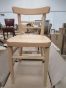 4 x Espresso natural side chairs