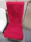 2 x Minster Scroll Tempo crimson side chairs