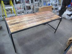 Metal framed dining table 1800 x 700 x 770mm