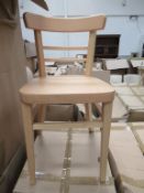 6 x Espresso natural side chairs