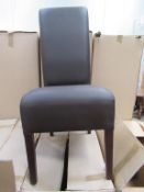 3 x Minster Scroll Vena dark brown side chairs