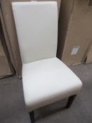 2 x Leona Vena Ivory side chairs