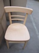 4 x Espresso natural side chairs