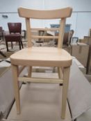 4 x Espresso natural side chairs