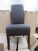 2 x Minster Scroll Vena dark brown side chairs