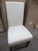 2 x Leona Vena Ivory side chairs