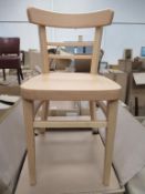 4 x Espresso natural side chairs