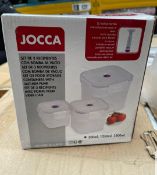 6 x Sets of Jocca 3 Food Storage Containers with vacuum pump - New & Boxed