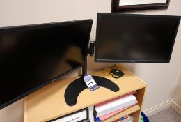 2 x Benq GW2270 monitors, on double stand