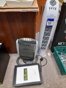 2 x Various electric heaters, with 7 x 21 x 29.7 c