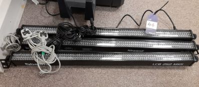 3 x Beamz LCB252 MKII light bars, with cables