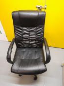 Leather effect single person operators chair