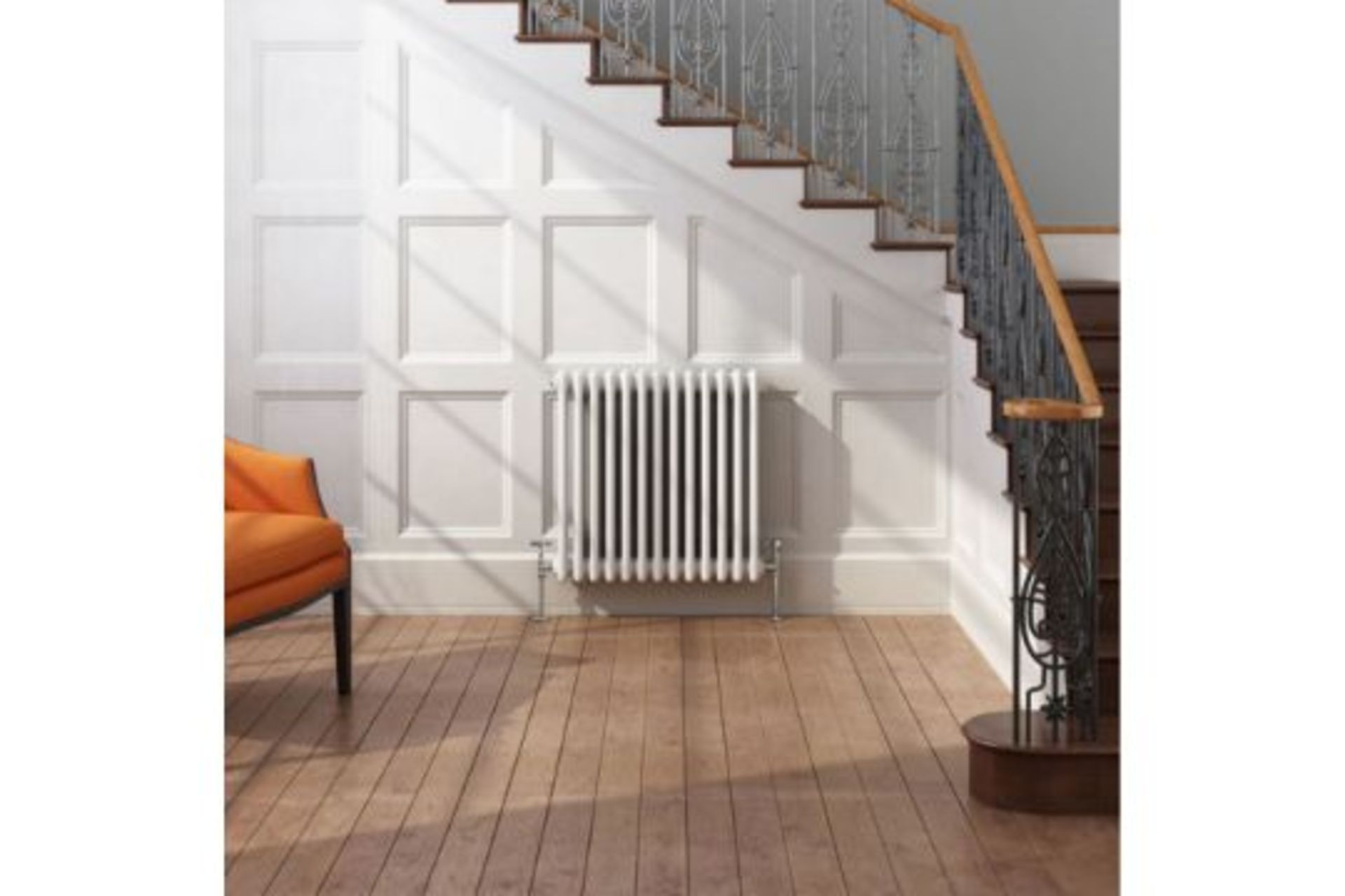 New 600x603mm White Double Panel Horizontal Colosseum Traditional Radiator. RRP £395.99 Each.For - Image 2 of 2