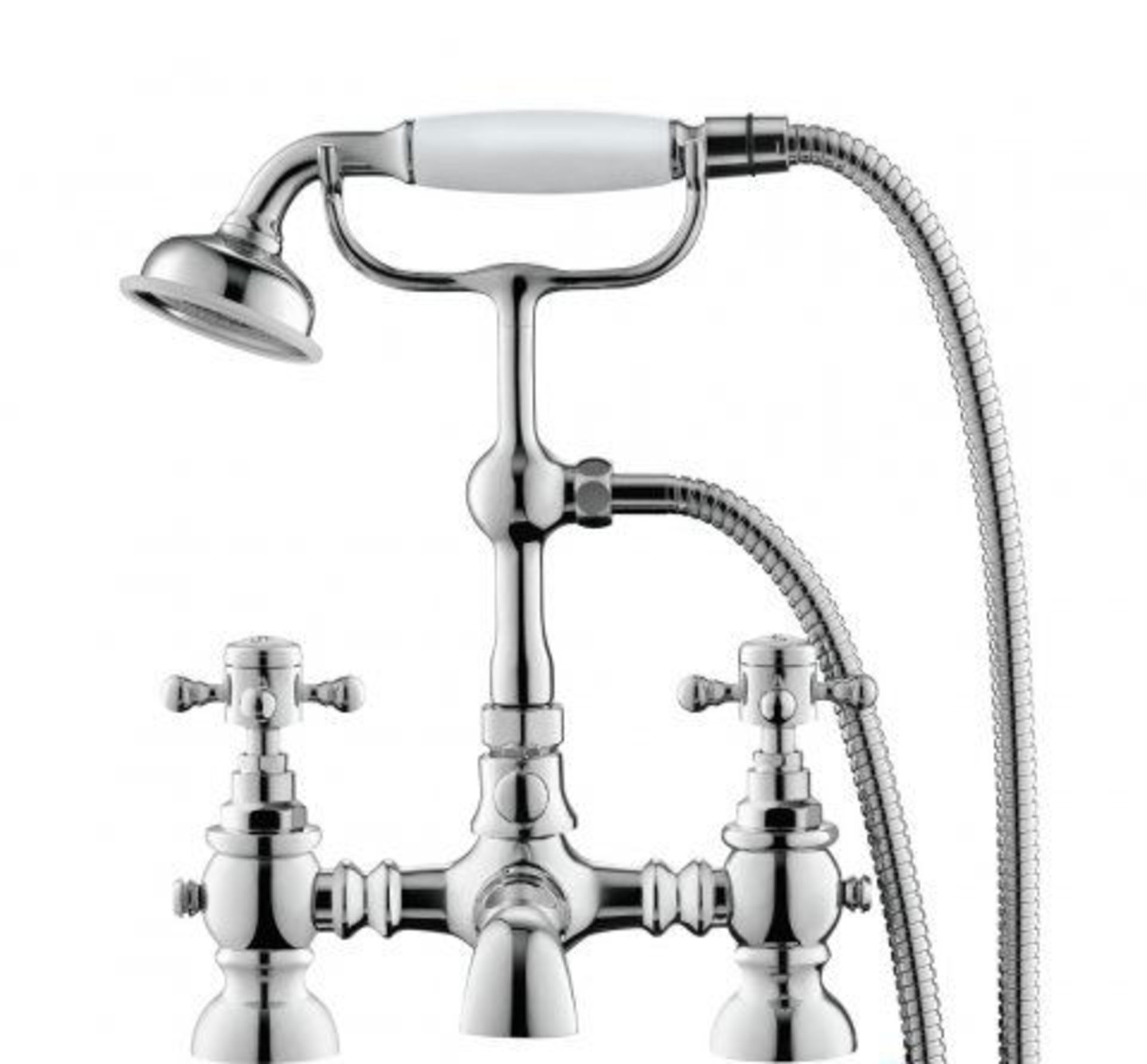 New & Boxed Victoria II Bath Shower Mixer - Traditional Tap With Hand Held. Tb35.Chrome Plated - Image 2 of 2