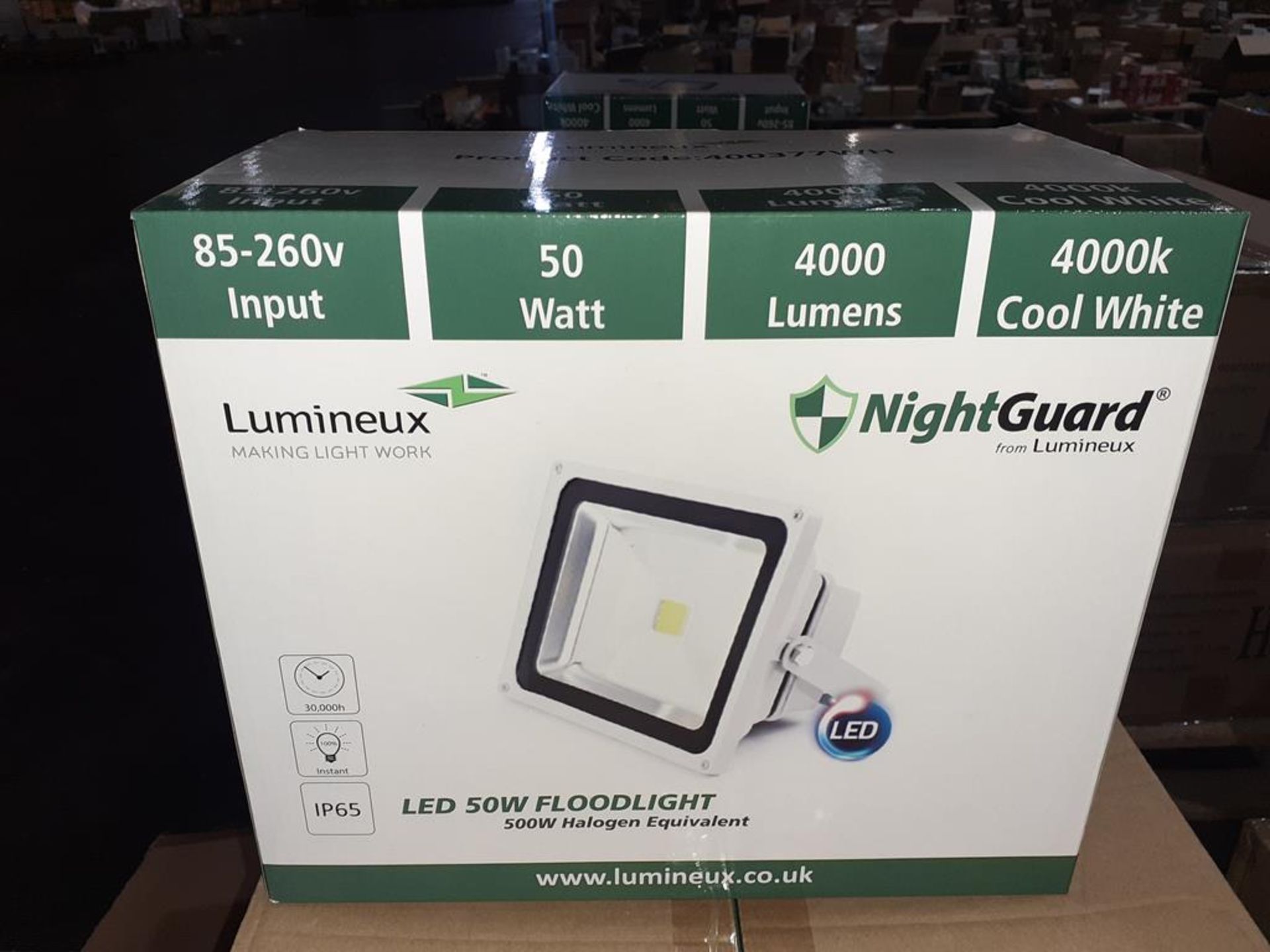 8 x 50W LED Floodlight (WHITE) 4000lm 4000K 85-265V OEM Trade Price £ 415 - Image 3 of 3